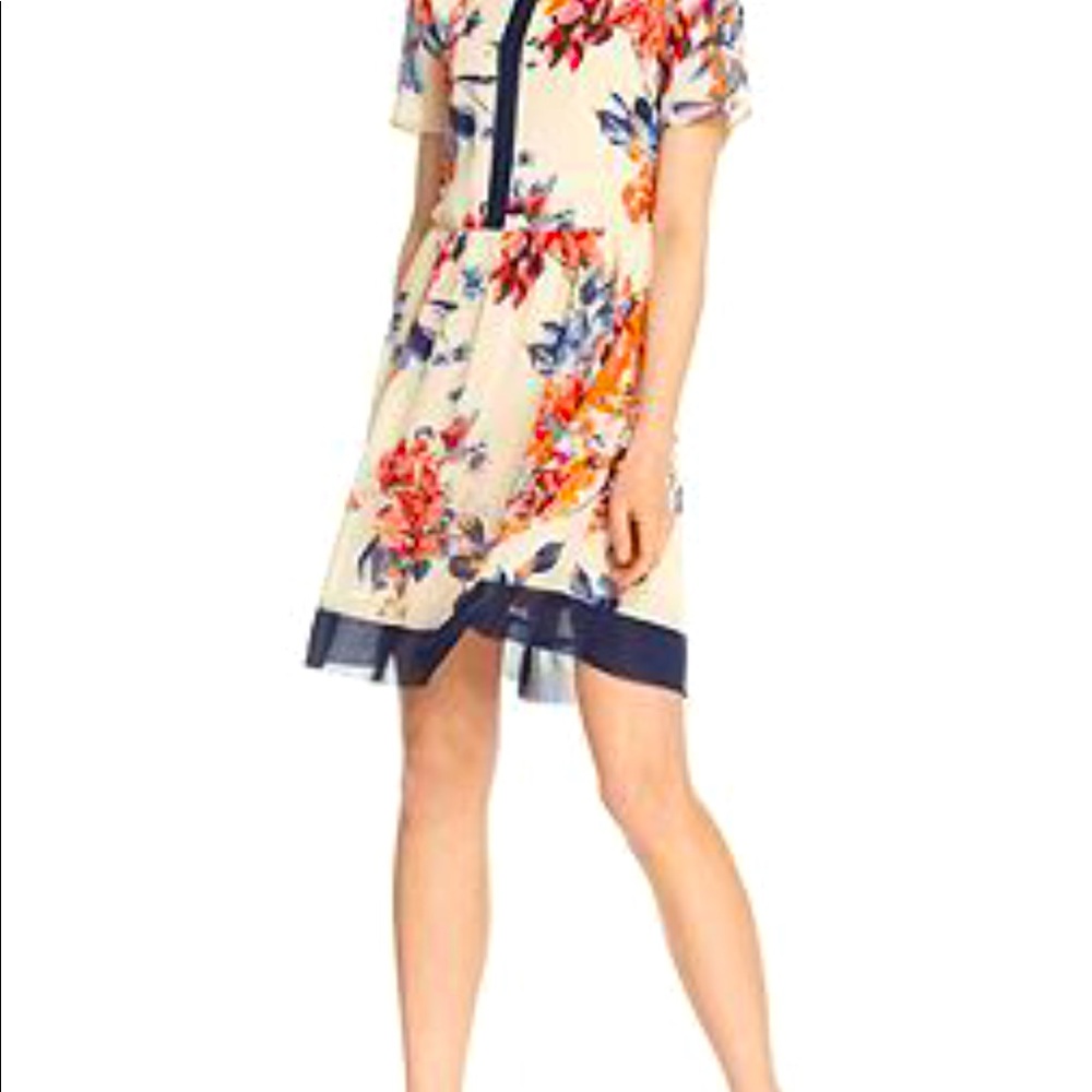 Bar III Floral Short Sleeve Dress